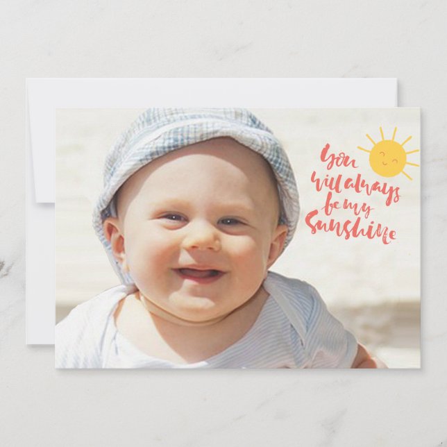You Will Always Be My Sunshine Photo Invitation (Front)