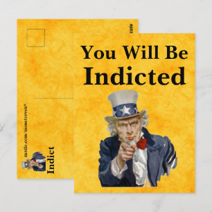 You Will Be Indicted Postcard
