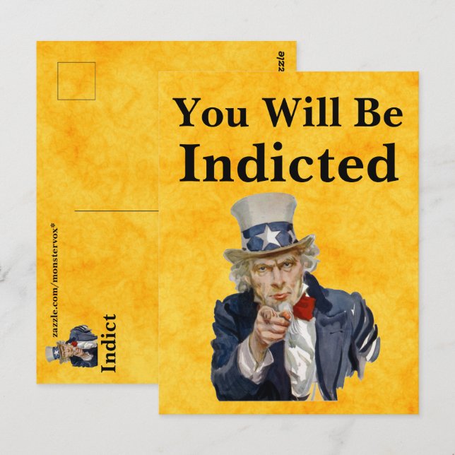 You Will Be Indicted Postcard (Front/Back)