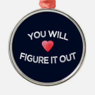 You Will Figure It Out Heart Motivational Design Metal Tree Decoration