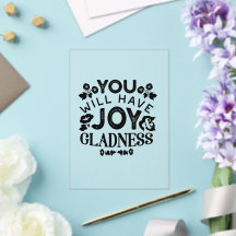You Will Have Joy and Gladness Inspirational Quote