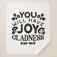 You Will Have Joy and Gladness Inspirational Quote