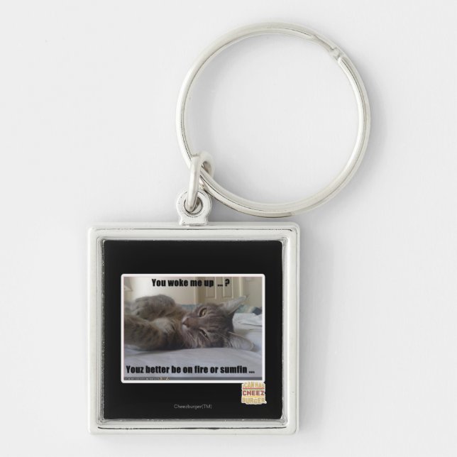 You woke me up key ring (Front)