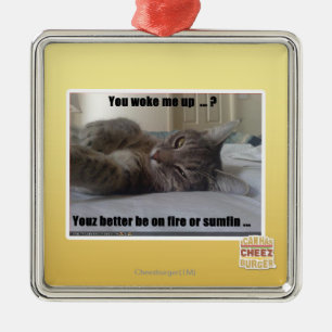 You woke me up metal tree decoration