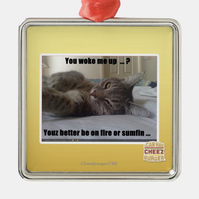 You woke me up metal tree decoration (Front)