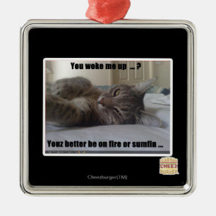 You woke me up metal tree decoration