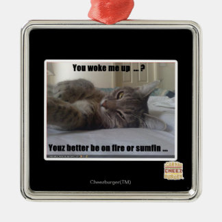 You woke me up metal tree decoration