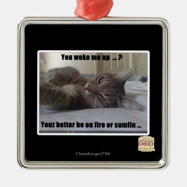 You woke me up metal tree decoration (Front)