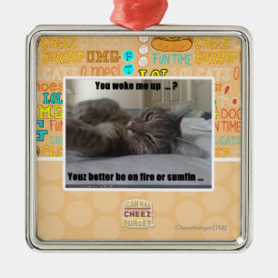 You woke me up metal tree decoration