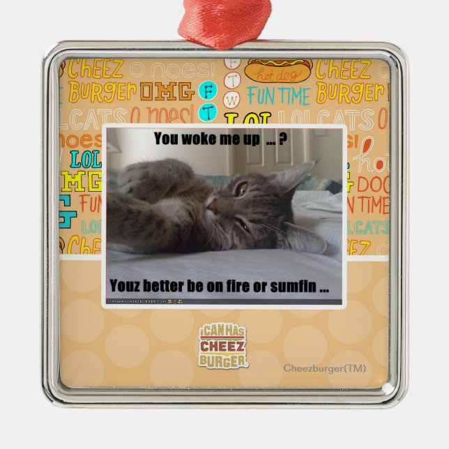 You woke me up metal tree decoration (Front)