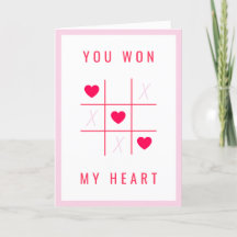 You Won My Heart Cute Valentine’s Day Card