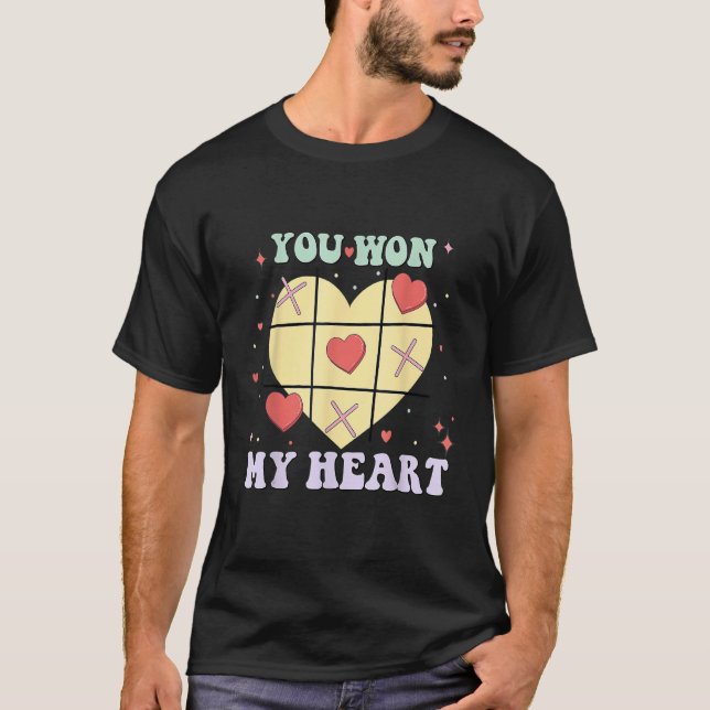 You Won My Heart Retro Funny Valentines Day Women  T-Shirt (Front)