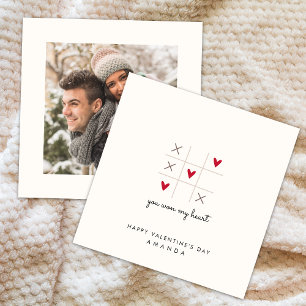 You won my heart Tic tac Valentine's day card