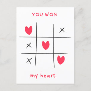 You Won My Heart, Valentine Card, Greeting Cards