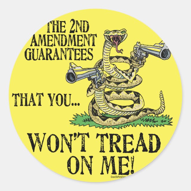 You Won't Tread on Me Classic Round Sticker (Front)