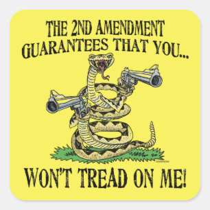 You Won't Tread on Me Square Sticker