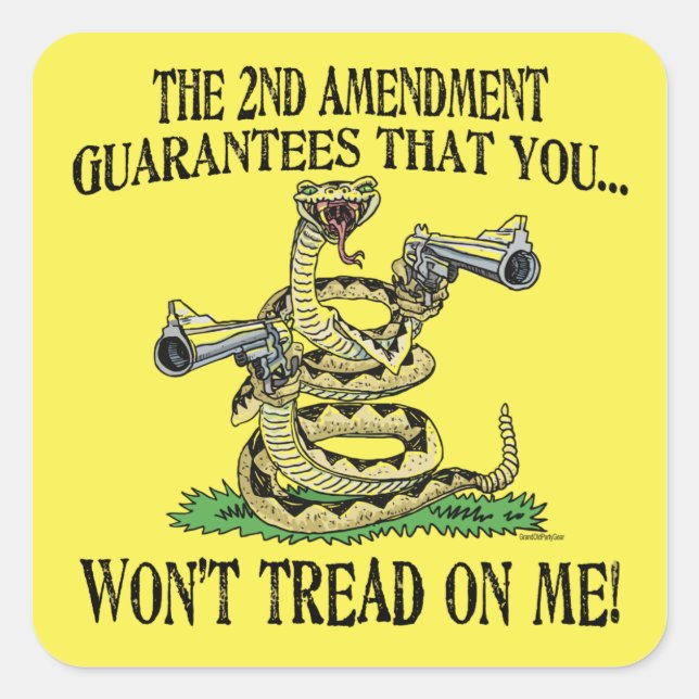 You Won't Tread on Me Square Sticker (Front)
