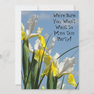 You Won't Want to Miss this Party! Floral Flowers Invitation