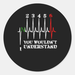 You Wouldn’t Understand Motorbike Funny Art Gift. Classic Round Sticker