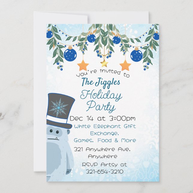 You Yeti to Party  Invitation (Front)