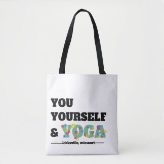 You, Yourself, and Yoga Floral Tote Bag