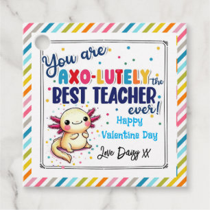 Youare Axo-lutely Best teache" Valentine Gift Tag 