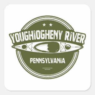 Youghiogheny River, Pennsylvania Square Sticker