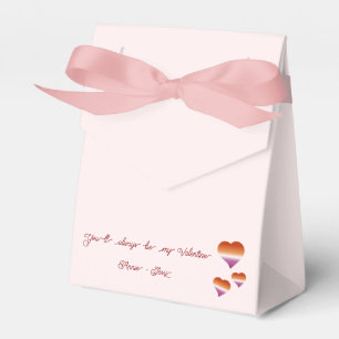 You'll Always Be My Valentine Lesbian Hearts Flag Favour Box