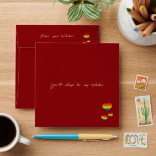 You'll Always Be My Valentine LGBT Hearts Envelope