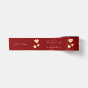 You'll Always Be My Valentine Mr and Mrs Satin Ribbon