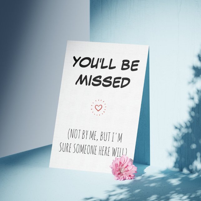 You'll Be Missed: Personalised Coworker Leaving  Thank You Card (You'll Be Missed: Personalized Coworker Leaving Cards)