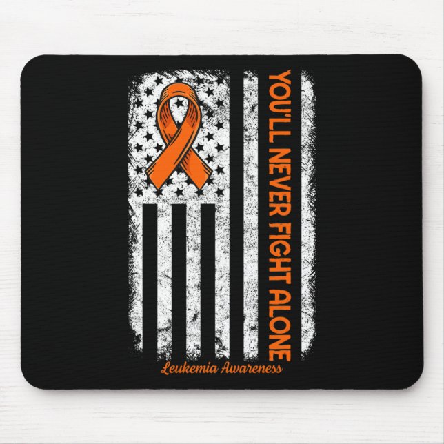 You'll Never Fight Alone Blood Cancer Leukaemia Aw Mouse Mat (Front)