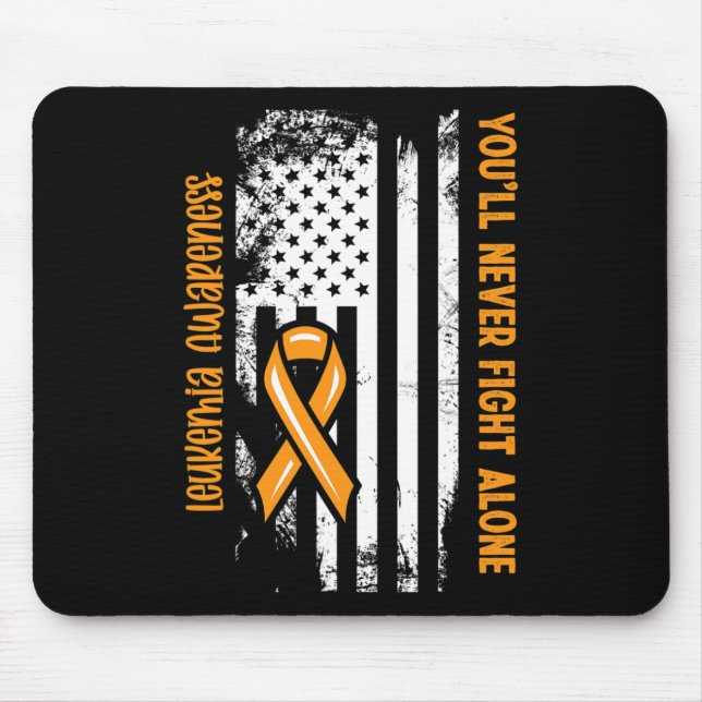 You'll Never Fight Alone Blood Cancer Leukaemia Aw Mouse Mat (Front)