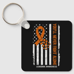 You'll Never fight Alone Blood Cancer Leukemia Awa Key Ring