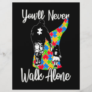 You'll Never Walk Alone Father Daughter Autism Flyer