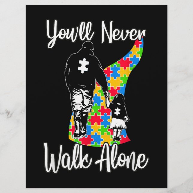 You'll Never Walk Alone Father Daughter Autism Flyer (Front)