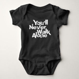 you'll never walk alone red baby bodysuit