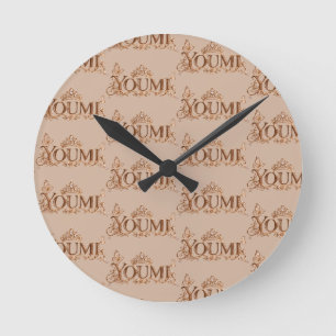 Youmi Elegant Luxury Name Design Round Clock