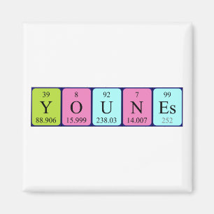 Younes periodic table name magnet