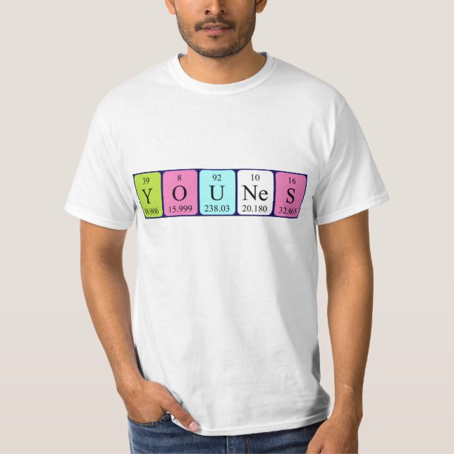 Younes periodic table name shirt (Front)