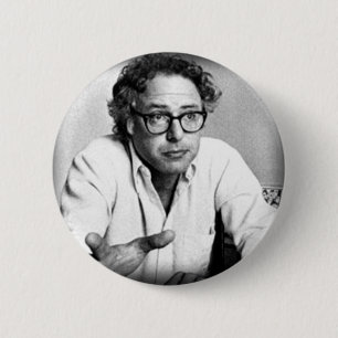 Young Activist Bernie Sanders Photo Button