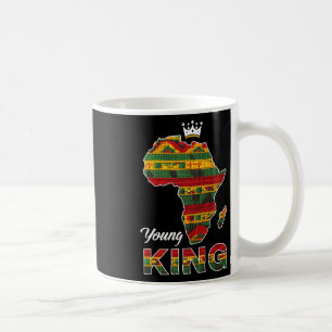 Young African King Map Kente Art Men Boy Black His Coffee Mug