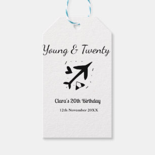 Young and twenty adventure happy birthday add name gift tags