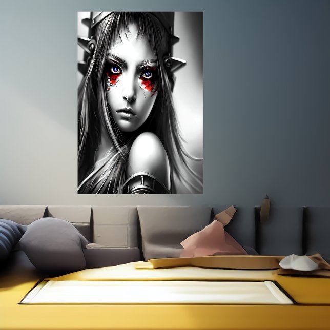 Young anime warrior | AI Art Poster (Creator Uploaded)