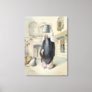 Young Arab Girl Returning from the Hammam in Cairo Canvas Print