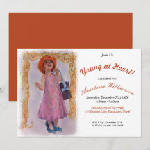 YOUNG AT HEART AT ANY AGE  PARTY INVITATION