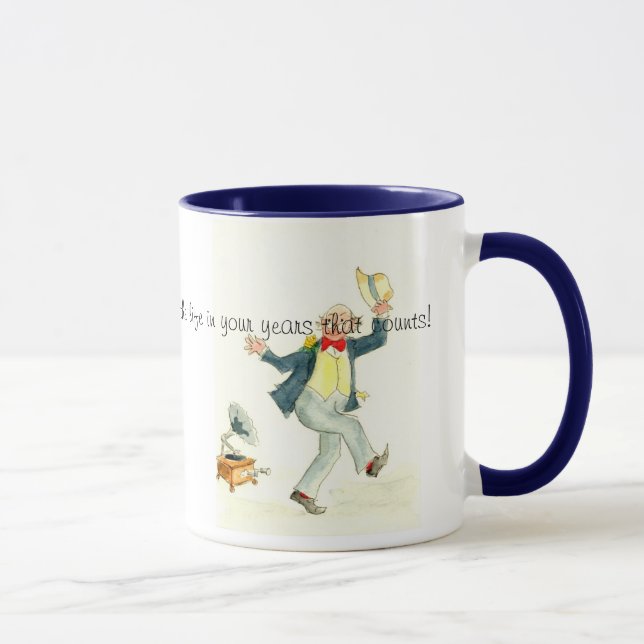 'Young at Heart' Coffee Mug with Quote (Right)