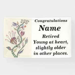 Young at Heart Retirement Party Banner