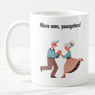 Young-at-Heart Senior Citizens Dancing Coffee Mug