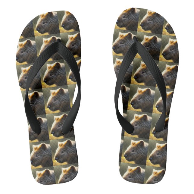Young Australian Wombat, Flip Flops (Footbed)